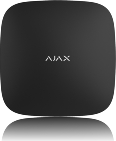 Ajax Hub ústředna černá až 100 prvků, 9 oblastí, TCP/IP, GSM 2G