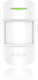Ajax MotionProtect Plus biely bezdrôtový duálny PIR+MW detektor, dosah 12m