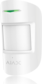 Ajax CombiProtect bílý kombinovaný PIR detektor s detektorem tříštění skla