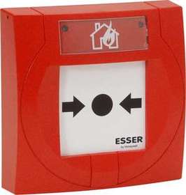 IQ8 tlačítkový hlásič malý,červený, sklo