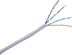Kabel U/UTP drát CAT6, WBox, PVC, návin 50m, šedý, reakce na oheň Eca