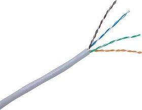 Kabel U/UTP drát CAT6, WBox, PVC, návin 100m, šedý, reakce na oheň Eca