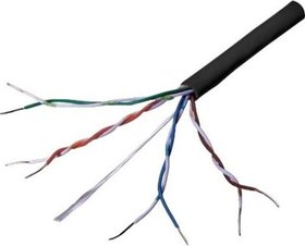Venkovní kabel U/UTP drát CAT6, WBox, PE, návin 100m, šedý, reakce na oheň Eca