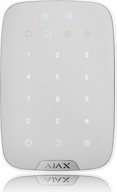 Ajax KeyPad Plus White bezdrôtová dotyková klávesnica s čítačkou, biela