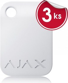 Ajax Tag White 3 ks bezkontaktných čipov pre klávesnice KeyPad Plus, biele