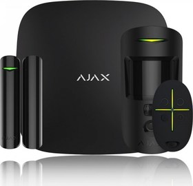 Ajax StarterKit Cam Black - Set Hub 2 LTE (4G), PIR s kamerou, klíčenka a MG