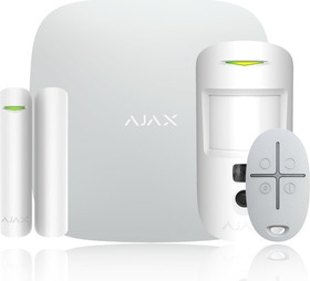 Ajax StarterKit Cam White - Set Hub 2 LTE (4G), PIR s kamerou, klíčenka a MG