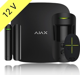 Ajax StarterKit Cam Plus 12V Black - Set Hub 2 Plus, PIR s kamerou, klíčenka, MG