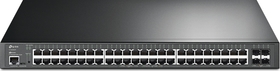 48 portový POE+ gigabit L2+ switch, 4x10G SFP+, 384W, 802.3af/at, rack, Omada