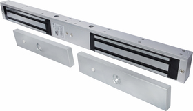 Double electromagnetic lock, 280 kg, monitored, surface