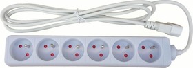 Predlžovací prívod 6x230V CZ zásuvka pre UPS s konektormi IEC320-C14, dĺžka 2m