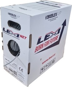 Instalační kabel LEXI-Net CAT5E UTP PVC Eca 305m, šedý, Reelex air box