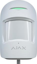Ajax CombiProtect Fibra bílý kombinovaný PIR detektor a detektor tříštění skla