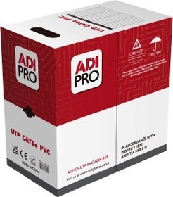 ADI PRO instalační kabel CAT5E, UTP, PVC, Eca, box 305m, šedý