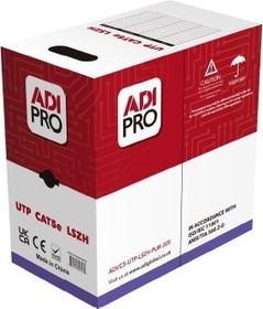 ADI PRO instalační kabel CAT5E, UTP, LSZH, Dca, box 305m, fialový