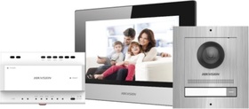 IP 2drátový video kit pro 1 účastníka, nerez, 7" monitor, distributor a 16GB TF