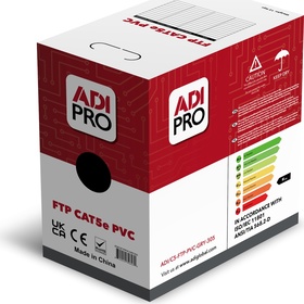 ADI-PRO instalační kabel CAT5E, FTP, PVC, Eca, box 305m, šedý