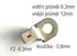 Redukce M6 šroub na FASTON 250 (F2 6,3mm), balení po 10ks