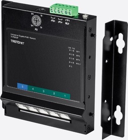 Průmyslový 5-port Gigabit PoE+ Wall-Mounted Front Access switch