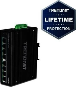 Průmyslový 8-port Gigabit PoE+ DIN-Rail switch (24-56V)