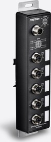 Průmyslový 5-port EN50155 M12 Gigabit PoE+ Railway switch
