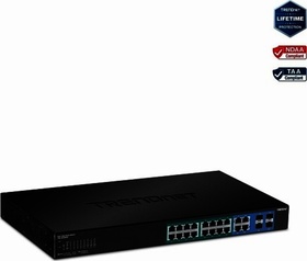 Gigabit PoE+Web Smart Switch 20-port Gigabit,  2x sdílené SFP (16 PoE+, 2xSFP),