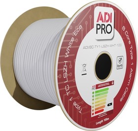 ADI PRO oznamovací poplach. kábel 8x0,22mm2, pocínované medené lanko, LSZH, Eca