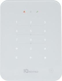 Bezdrátová bílá dotyková klávesnice se čtečkou pro IQ ústředny s PowerG 868 MHz