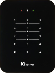 Bezdrátová černá dotyková klávesnice se čtečkou pro IQ ústředny s PowerG 868 MHz