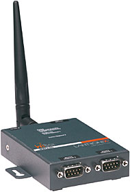 2-portový převodník z 1xRS232 + 1xRS232/485/422 na WiFi 802.11b/g, AES