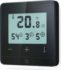 Sběrnicový pokojový termostat s CO2 senzorem - antracitový