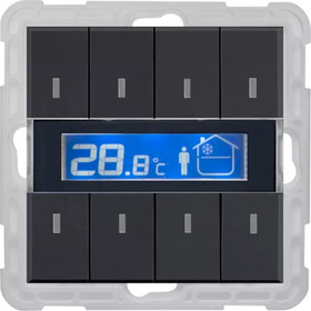 Multifunkční termostat KNX BT TEMP (KNX Thermostat Nova Matt Schwarz)