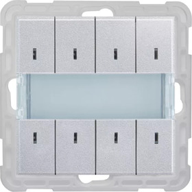 KNX BT-Bustaster 8 tlačítek, 8 světel (KNX Bustaster 8 fach Nova Alu)