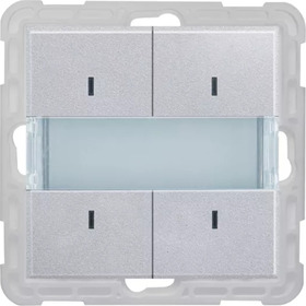 KNX BT-Bustaster 4 tlačítka, 4 světla (KNX Bustaster 4 fach Nova Alu)