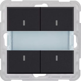 KNX BT-Bustaster 4 tlačítka, 4 světla (KNX Bustaster 4 fach Nova Matt Schwarz)