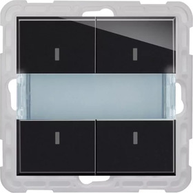 KNX BT-Bustaster 4 tlačítka, 4 světla (KNX Bustaster 4 fach Nova Piano Schwarz)