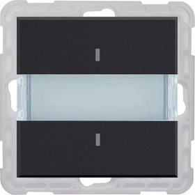 KNX BT-Bustaster 2 tlačítka, 2 světla (KNX Bustaster 2 fach Nova Matt Schwarz)