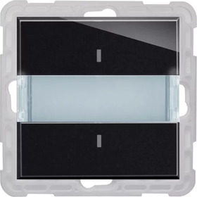 KNX BT-Bustaster 2 tlačítka, 2 světla (KNX Bustaster 2 fach Nova Piano Schwarz)
