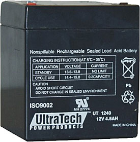 Battery ULTRATECH 12V / 4,5Ah terminals FASTON 187