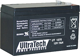 Battery ULTRATECH 12V / 7Ah with terminals FASTON 250