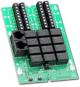 Relay output card (4 status + 8 zone outputs)