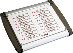 Signaling output module in an aluminum box, 16 LEDs for indicating of status IAS