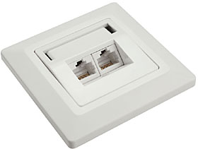 Zásuvka SX9 bílá pod omítku 2xRJ45 UTP CAT6