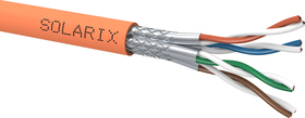 Kabel S-FTP drát CAT7 oranžový 4 páry, 500m box, SOLARIX, LSZH