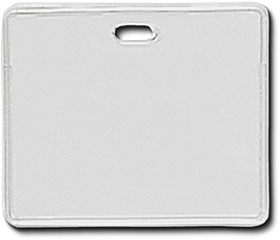 Horizontal clear vinyl card holder with holes