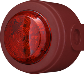 LED beacon, red lens, red body, deep base.