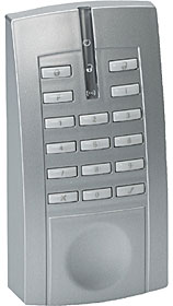 IK3-Reader with numeric keypad, white aluminium