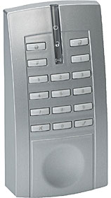 IK3-Reader with numeric keypad, white aluminium