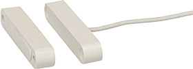 Recessed reed contact, white, 6 m, including magnet