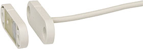Slimline flat reed contact, weiß, 6m